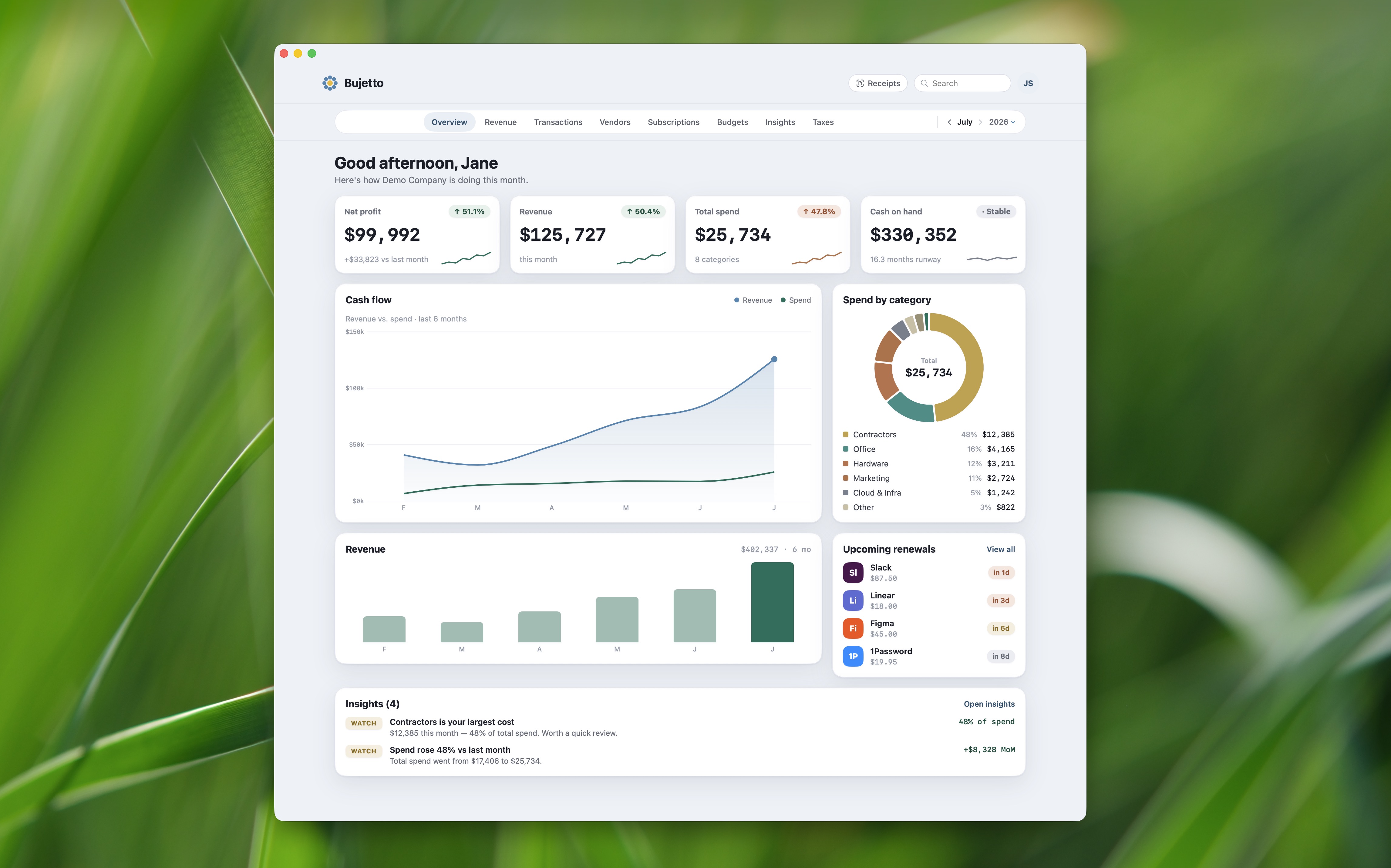 Bujetto expense tracker